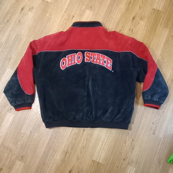 Ohio State Buckeyes Leather Jacket Mens 2XL XXL Suede Collegiate Licensed Produc - Picture 10 of 16
